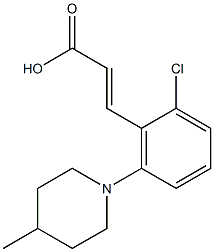 3-[2-chloro-6-(4-methylpiperidin-1-yl)phenyl]prop-2-enoic acid,,结构式