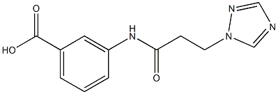 3-[3-(1H-1,2,4-triazol-1-yl)propanamido]benzoic acid Struktur