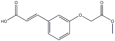3-[3-(2-methoxy-2-oxoethoxy)phenyl]prop-2-enoic acid Structure