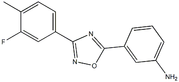 3-[3-(3-fluoro-4-methylphenyl)-1,2,4-oxadiazol-5-yl]aniline Struktur