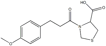 3-[3-(4-methoxyphenyl)propanoyl]-1,3-thiazolidine-4-carboxylic acid Structure