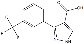3-[3-(trifluoromethyl)phenyl]-1H-pyrazole-4-carboxylic acid Struktur