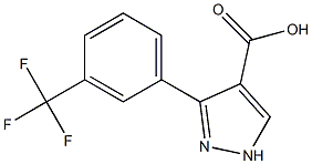 3-[3-(trifluoromethyl)phenyl]-1H-pyrazole-4-carboxylic acid,,结构式