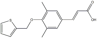 3-[3,5-dimethyl-4-(thiophen-2-ylmethoxy)phenyl]prop-2-enoic acid,,结构式