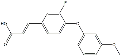 3-[3-fluoro-4-(3-methoxyphenoxy)phenyl]prop-2-enoic acid 化学構造式