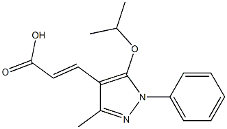 3-[3-methyl-1-phenyl-5-(propan-2-yloxy)-1H-pyrazol-4-yl]prop-2-enoic acid Structure