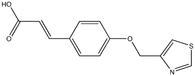 3-[4-(1,3-thiazol-4-ylmethoxy)phenyl]acrylic acid Struktur