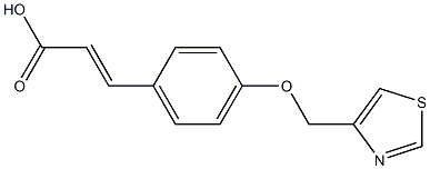 3-[4-(1,3-thiazol-4-ylmethoxy)phenyl]acrylic acid Structure