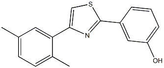 3-[4-(2,5-dimethylphenyl)-1,3-thiazol-2-yl]phenol,,结构式