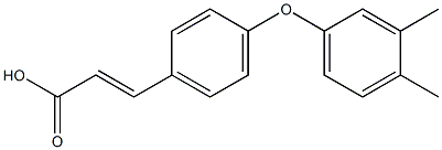 3-[4-(3,4-dimethylphenoxy)phenyl]prop-2-enoic acid 化学構造式
