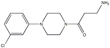 3-[4-(3-chlorophenyl)piperazin-1-yl]-3-oxopropan-1-amine Struktur