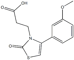 3-[4-(3-methoxyphenyl)-2-oxo-1,3-thiazol-3(2H)-yl]propanoic acid 结构式