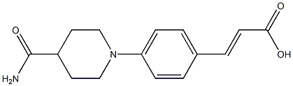 3-[4-(4-carbamoylpiperidin-1-yl)phenyl]prop-2-enoic acid Structure