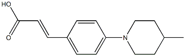 3-[4-(4-methylpiperidin-1-yl)phenyl]prop-2-enoic acid,,结构式