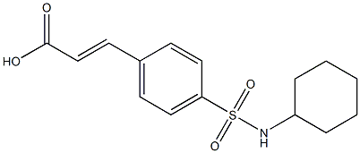 3-[4-(cyclohexylsulfamoyl)phenyl]prop-2-enoic acid,,结构式