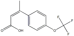 3-[4-(trifluoromethoxy)phenyl]but-2-enoic acid,,结构式