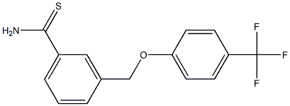 3-[4-(trifluoromethyl)phenoxymethyl]benzene-1-carbothioamide,,结构式