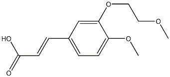 3-[4-methoxy-3-(2-methoxyethoxy)phenyl]prop-2-enoic acid Struktur