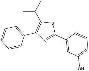 3-[4-phenyl-5-(propan-2-yl)-1,3-thiazol-2-yl]phenol Structure