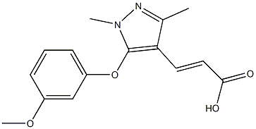 3-[5-(3-methoxyphenoxy)-1,3-dimethyl-1H-pyrazol-4-yl]prop-2-enoic acid