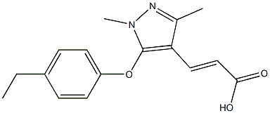 3-[5-(4-ethylphenoxy)-1,3-dimethyl-1H-pyrazol-4-yl]prop-2-enoic acid Structure