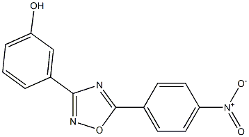 3-[5-(4-nitrophenyl)-1,2,4-oxadiazol-3-yl]phenol,,结构式