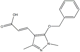 3-[5-(benzyloxy)-1,3-dimethyl-1H-pyrazol-4-yl]prop-2-enoic acid Structure
