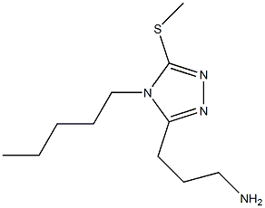 3-[5-(methylthio)-4-pentyl-4H-1,2,4-triazol-3-yl]propan-1-amine Structure