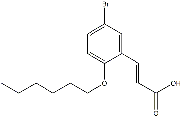 3-[5-bromo-2-(hexyloxy)phenyl]prop-2-enoic acid 化学構造式