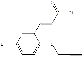 3-[5-bromo-2-(prop-2-yn-1-yloxy)phenyl]prop-2-enoic acid Struktur
