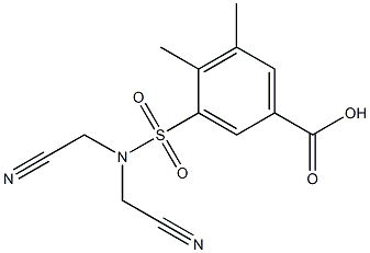 3-[bis(cyanomethyl)sulfamoyl]-4,5-dimethylbenzoic acid|