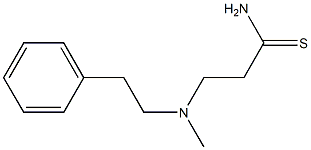 3-[methyl(2-phenylethyl)amino]propanethioamide Struktur