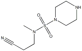 3-[methyl(piperazine-1-sulfonyl)amino]propanenitrile Structure