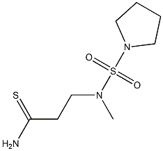 3-[methyl(pyrrolidine-1-sulfonyl)amino]propanethioamide Structure