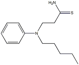 3-[pentyl(phenyl)amino]propanethioamide Structure