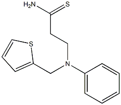 3-[phenyl(thien-2-ylmethyl)amino]propanethioamide,,结构式