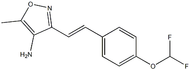 3-{(E)-2-[4-(difluoromethoxy)phenyl]vinyl}-5-methylisoxazol-4-amine