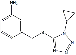 3-{[(1-cyclopropyl-1H-1,2,3,4-tetrazol-5-yl)sulfanyl]methyl}aniline Struktur