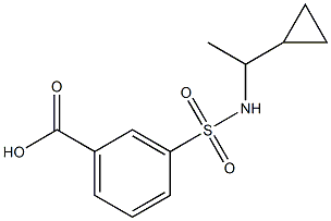 3-{[(1-cyclopropylethyl)amino]sulfonyl}benzoic acid Structure