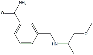 3-{[(1-methoxypropan-2-yl)amino]methyl}benzamide Struktur