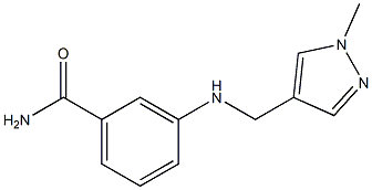 3-{[(1-methyl-1H-pyrazol-4-yl)methyl]amino}benzamide,,结构式