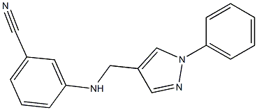 3-{[(1-phenyl-1H-pyrazol-4-yl)methyl]amino}benzonitrile Structure