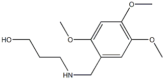 3-{[(2,4,5-trimethoxyphenyl)methyl]amino}propan-1-ol Struktur