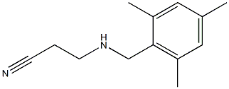 3-{[(2,4,6-trimethylphenyl)methyl]amino}propanenitrile,,结构式