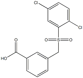 3-{[(2,5-dichlorobenzene)sulfonyl]methyl}benzoic acid Structure