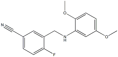 3-{[(2,5-dimethoxyphenyl)amino]methyl}-4-fluorobenzonitrile|