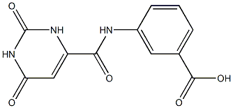 3-{[(2,6-dioxo-1,2,3,6-tetrahydropyrimidin-4-yl)carbonyl]amino}benzoic acid Structure