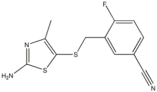 3-{[(2-amino-4-methyl-1,3-thiazol-5-yl)thio]methyl}-4-fluorobenzonitrile