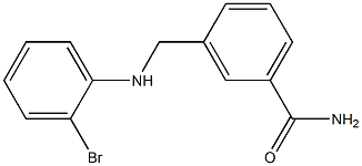 3-{[(2-bromophenyl)amino]methyl}benzamide Struktur