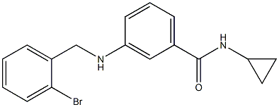 3-{[(2-bromophenyl)methyl]amino}-N-cyclopropylbenzamide,,结构式